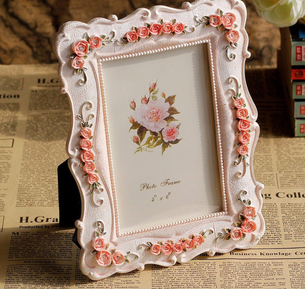 Pink Rose Picture Frame