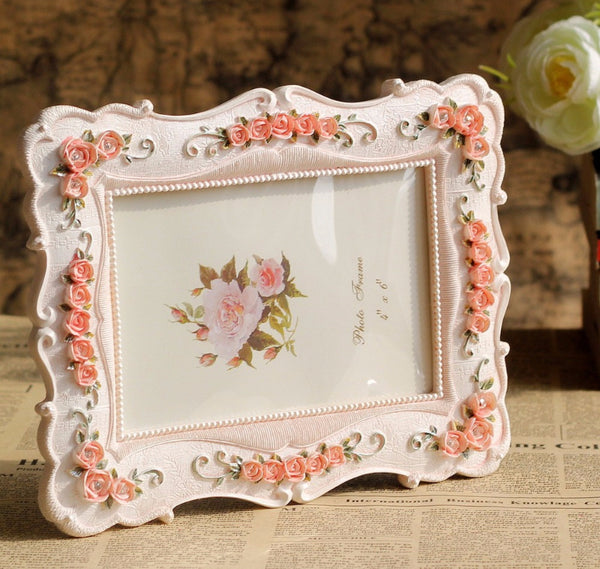 Pink Rose Picture Frame
