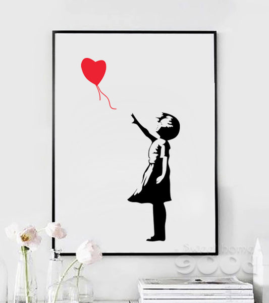 Ballon Girl Wall Frame