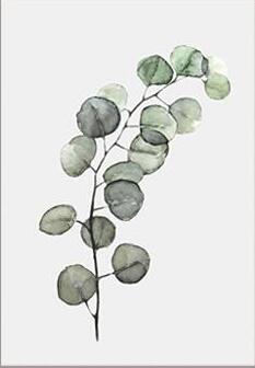 Retro Green Leaf Wall Frame
